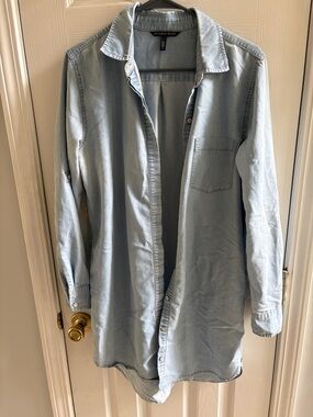 Victoria's Secret Light Wash Denim Shirt Jacket